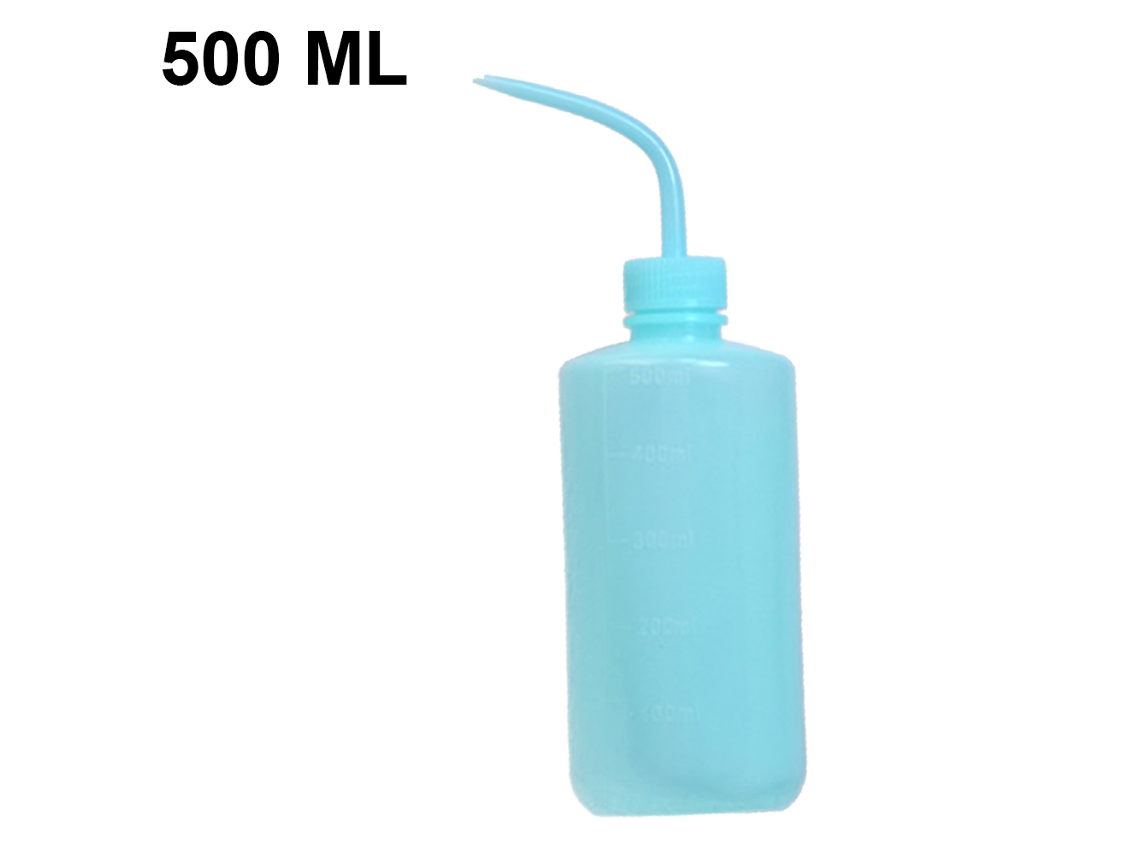 Botella de riego de plástico de 500 ml, tipo exprimible, para jardinería.