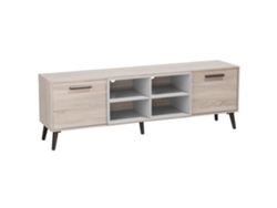 Mueble TV BELIANI Alloa de Tablero de partículas Madera clara 180x40x60