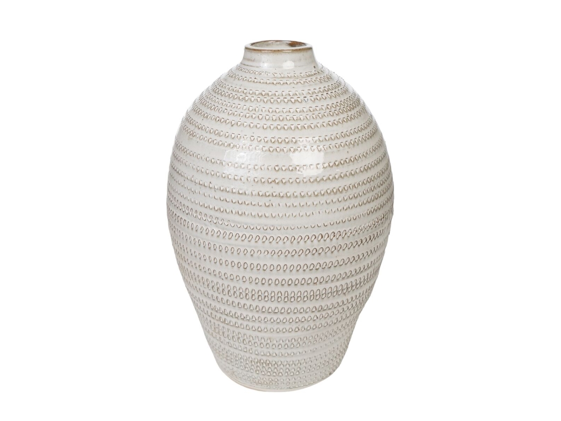 Florero ROMIMEX Beige Terracota 24 x 35 x 24 cm