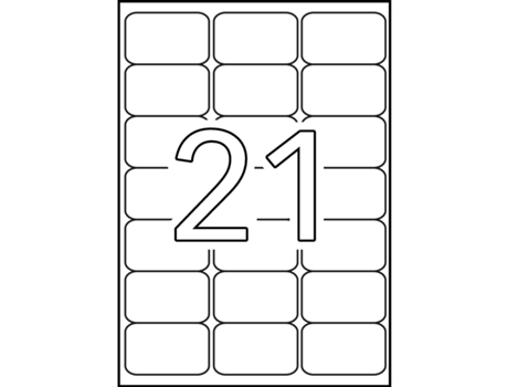 Etiquetas Adhesivas de Poliéster Resistentes a La Intemperie 20 Hojas APLI (Blanco - 63,5 X 38,1 mm)