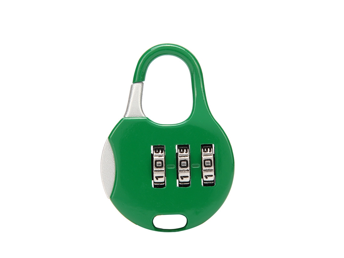 Candado de combinación para equipaje, antirrobo, mecánico, apto para mochilas, maletas y armarios (verde)