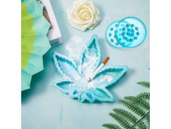 Juego de cenicero en forma de hoja y molde de caja de cigarrillos JEIIBRZUI Set 1
