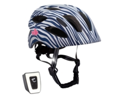 Casco de Bicicleta para Niños CRAZY SAFETY de 6 a 12 años Rayas Blancas Certificado EN1078