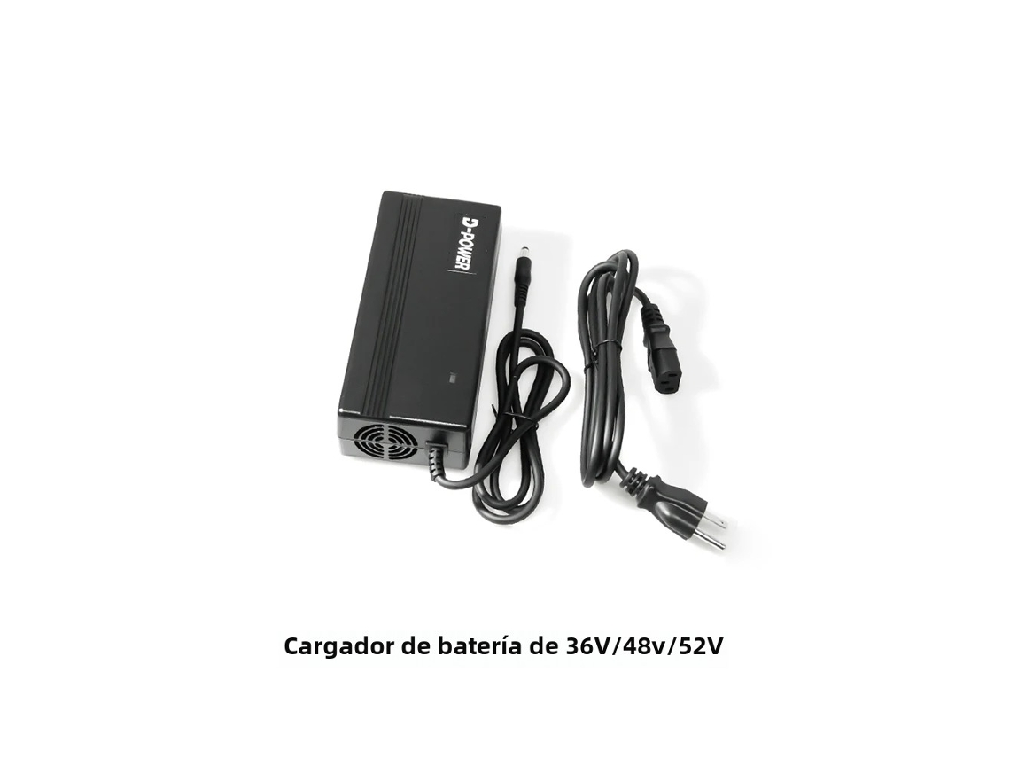 Cargador de batería para bicicleta eléctrica Vayotoy de 36 V/48 V/52 V, 2 A/3 A, con conector DC 2.1.