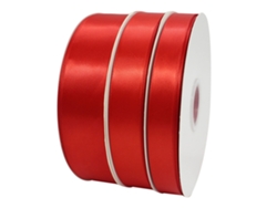 Cinta De Satén Roja De 99,5 Yardas Y 2,5 Cm De Ancho Para Envolver Regalos, Navidad Y Manualidades.