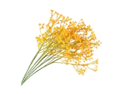Flor artificial de gypsophila roja con 3 ramas, de plástico decorativo.