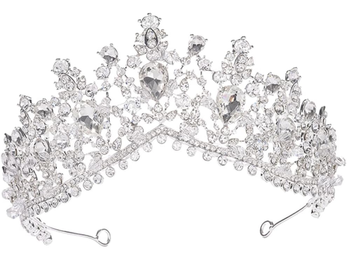 Tiara De Strass Para Noiva, Tiara Elegante Em Liga Metálica, Acessório De Cabelo Delicado.