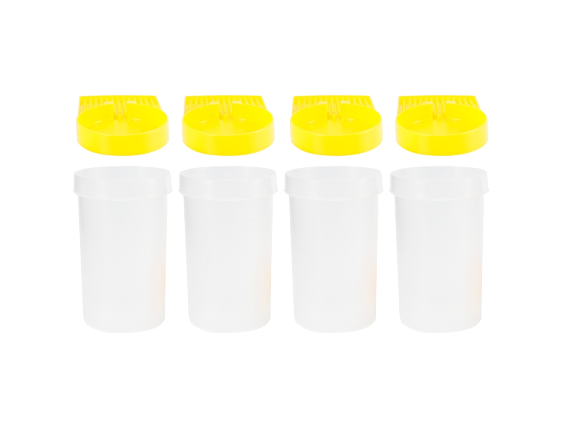 Bebedero Primerox para abejas, fabricado en plástico transparente, con 4 unidades, para apicultura.