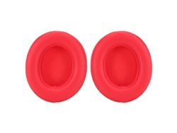 Almohadillas De Repuesto Para Auriculares Inalámbricos Monster Studio 2.0, De Piel Sintética Roja.