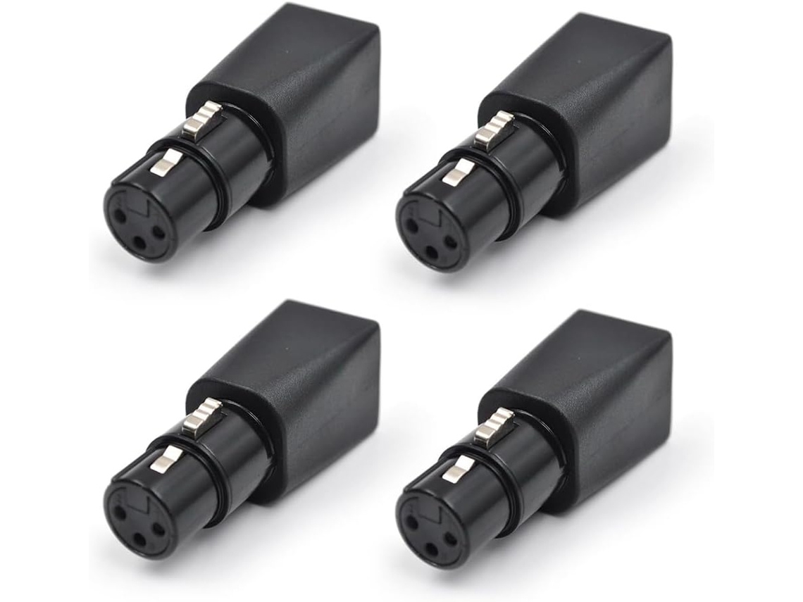 Adaptador Ethernet Rj45 Con Conector De 4 Piezas Y Xlr De 3 Pines Para Audio Y Vídeo.