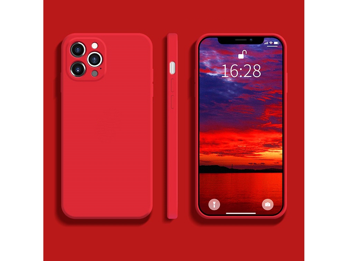 Caja Protectora (silicona Líquida De Cobertura Total Con Agujeros De Precisión) Yue Xinghui Apple Iphone12mini Rojo