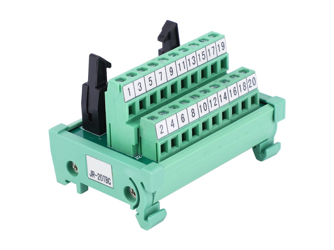 Conector De Bloque Terminal Módulo Plc Idc-20p Riel Din 35mm Suministros Eléctricos