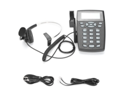 Telefone Fio Mali com fone de ouvido omnidirecional, HT810, para call center e mesa, resistente.