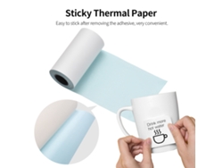 10 Rollos De Papel Térmico Adhesivo De 57x30 Mm, Sin Bpa E Impermeable, Para Mini Impresoras Térmicas Móviles.