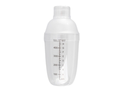 Coctelera de plástico con escala, hervidor de leche, vaso para bar y tienda, 530 ml, transparente
