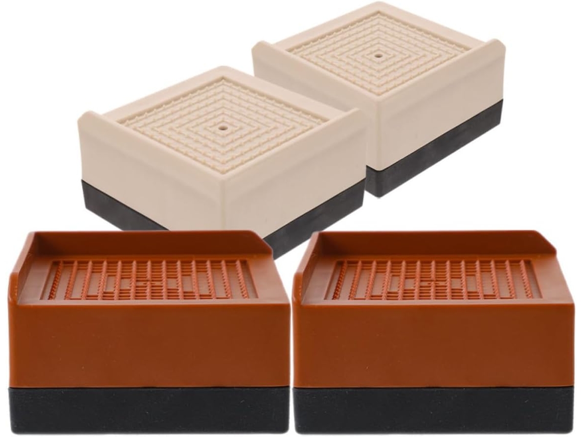 4 Elevadores Para Patas De Muebles Que Garantizan La Estabilidad, Juego De 4, Plástico.