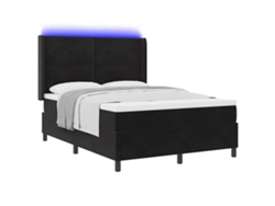Maison Exclusive - Cama Tipo Box Spring Con Cabecera Negro 140 X 200 Cm Terciopelo