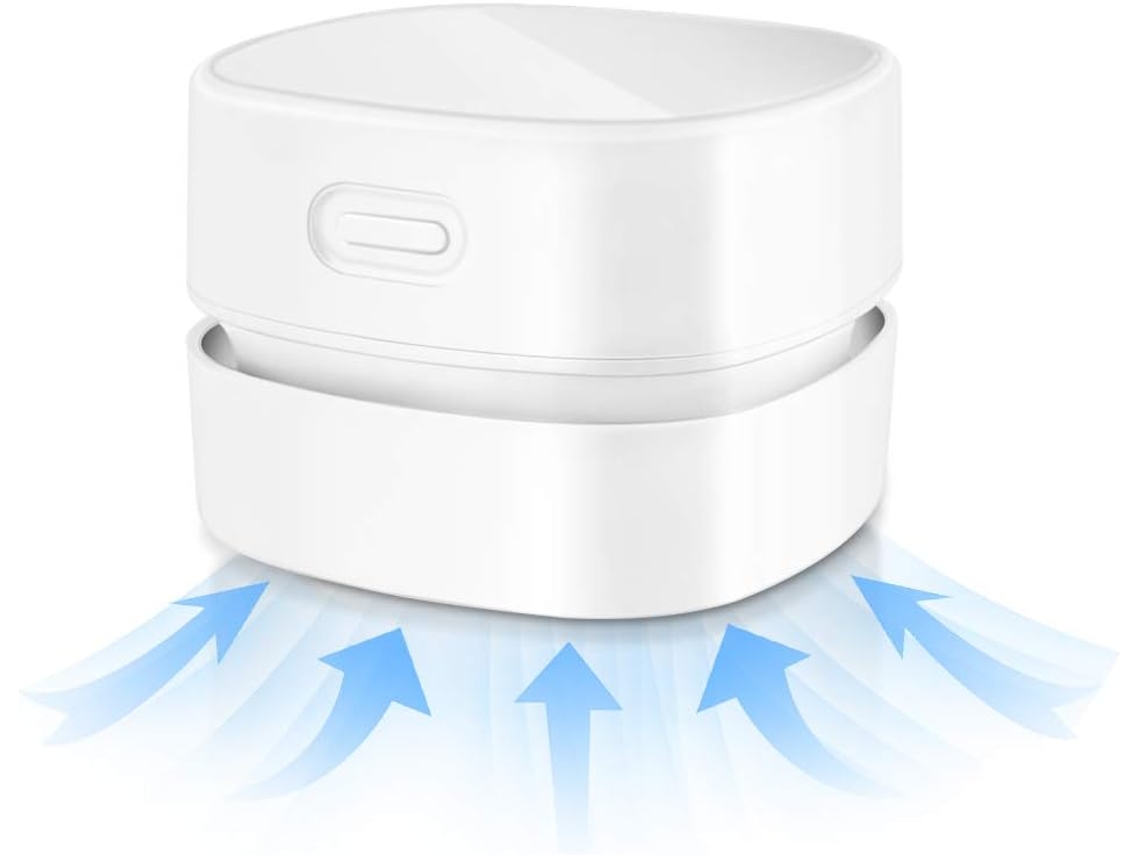 RNEMITERY Mini aspiradora USB de escritorio inalámbrica, para migas/polvo en teclados/coche.
