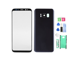 Kit Substituição Vidro Traseiro E Tela Frontal Para Samsung Galaxy S8 Roxo Com Ferramentas