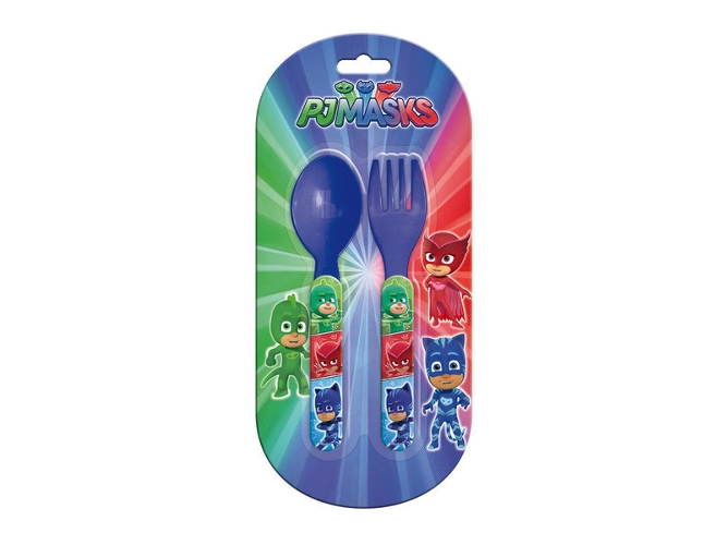 Conjunto Cubiertos de Plástico PJ MASKS