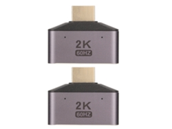 Adaptador Interface Multimídia Hd 1 Para 2 Macho Para Fêmea Divisor Vídeo 2k 60hz Com Luz Indicadora 2pcs