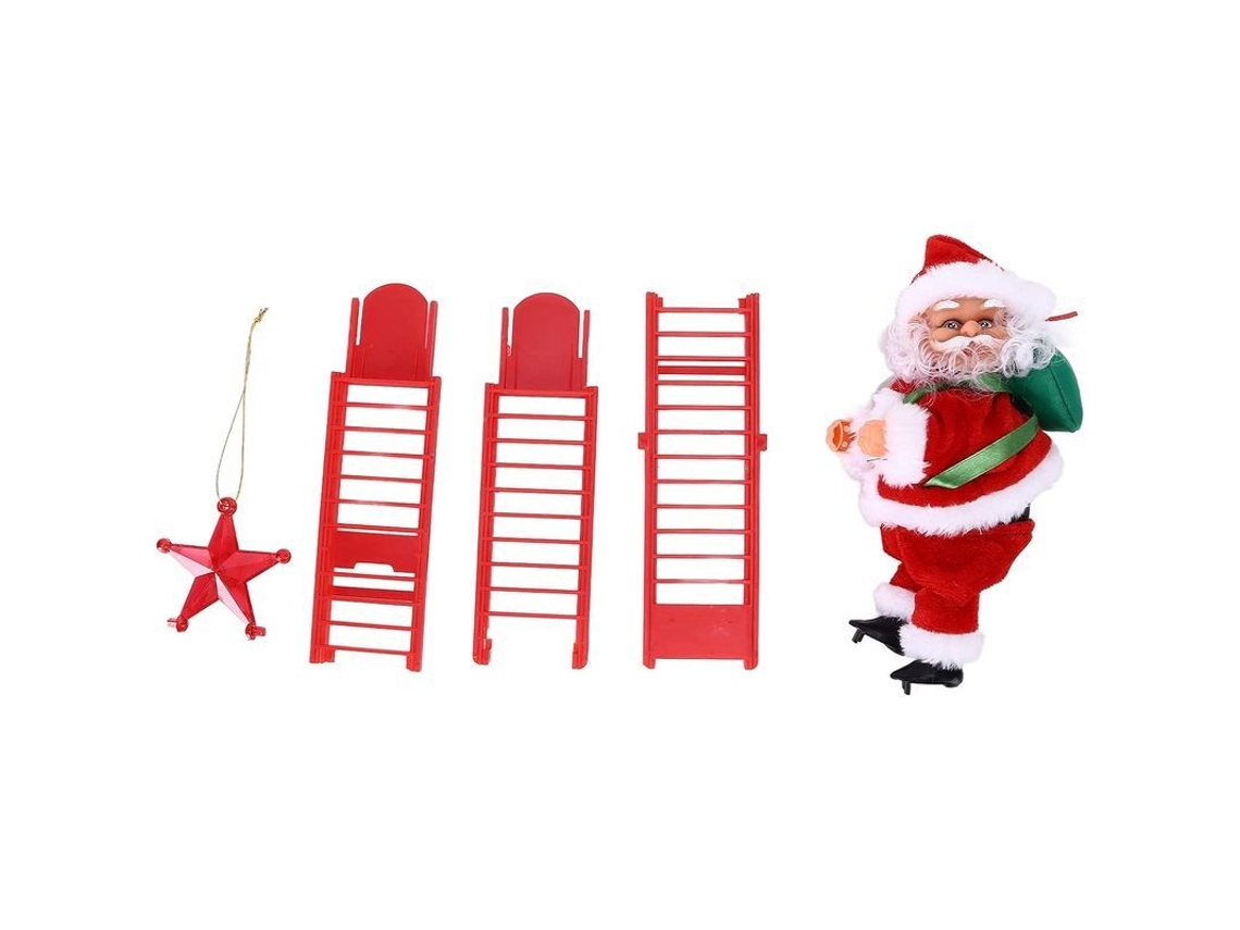 Escalera Eléctrica De Papá Noel, Adorno Navideño Para Árbol De Navidad Con Música