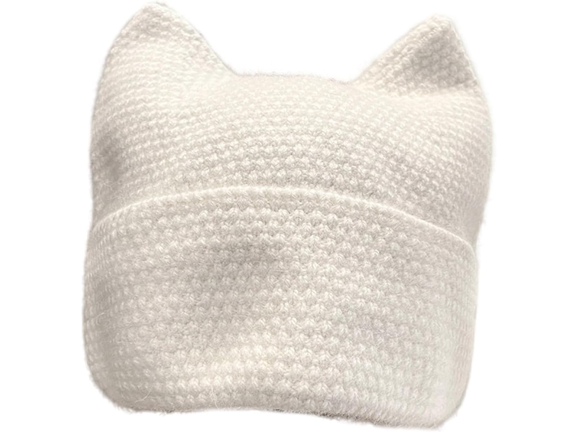 Bonnet Tricoté Élégant Avec Oreilles De Chat Pour L'hiver Et La Neige - Crochet Femme Fille Pour