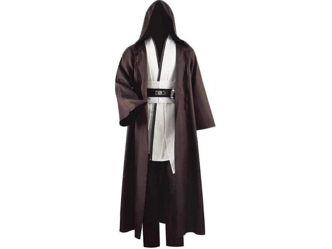 Traje De Jedi Anakin Skywalker Túnica Capucha Conjunto Completo Halloween Cosplay Adulto Mediano Blanco Medium Blanco