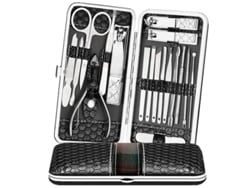 Kit De Manicura Y Pedicura Con 18 Piezas, Tijeras De Acero Inoxidable Y Limas De Uñas Para Viajes.