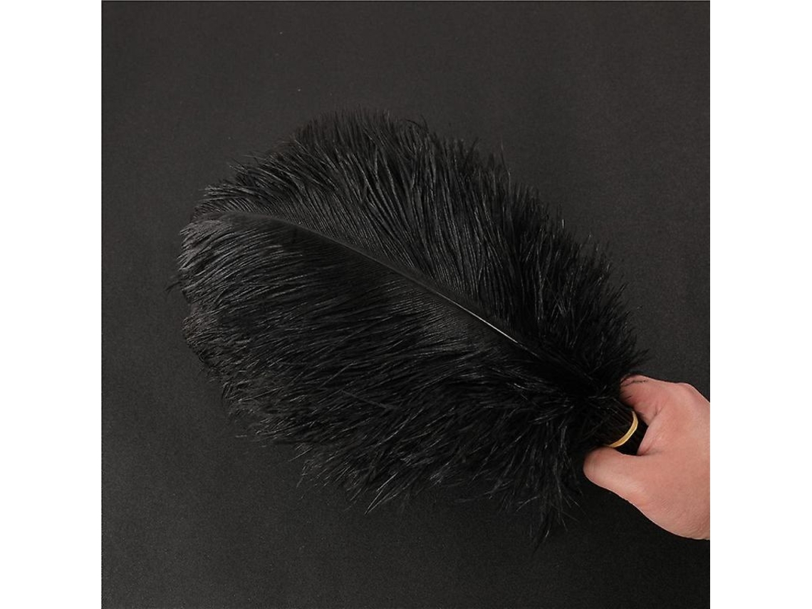 2026-plumas De Avestruz Grandes 30-35cm Para Decoración De Bodas, Fiestas Y Manualidades 10 Piezas Negro