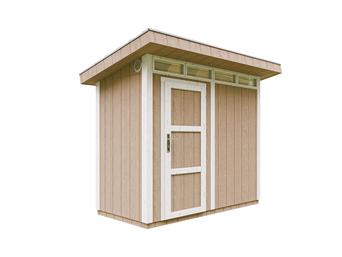 Caseta Jardin Exterior paneles a base de Madera LP SmartSide 3m2 con Suelo y Baldosas Bituminosas - L161xA294xA239 cm - TIMBELA M901 - Terra Brown