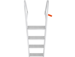 Escalera de muelle de aluminio Succebuy, 4 peldaños desmontables, capacidad de carga de 159 kg