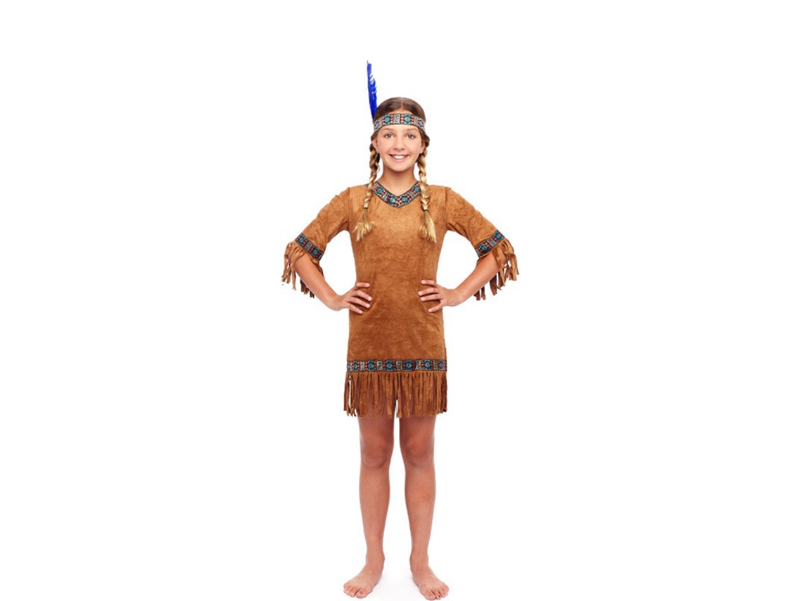 Disfraz de Niña PARTILANDIA indio pardo (Tam.: 5-6 anos)