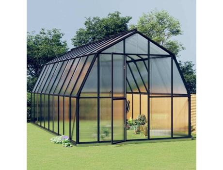 Invernadero VIDAXL con Estructura de Aluminio Gris Antracita 15,74 m²