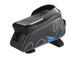 Bolsa de almacenamiento frontal para bicicleta, bolsa para manillar de tubo superior, bolsa con cremallera y pantalla táctil Gusshious