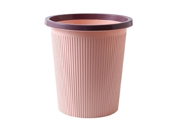 Baok - Papelera pequeña moderna de plástico rosa para el hogar