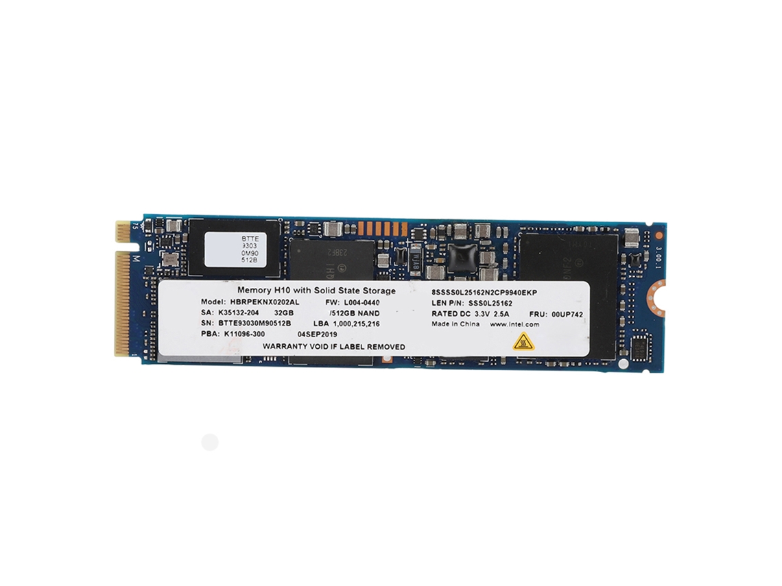 Para Módulo De Memoria Portátil Intel Optane Memory H10 M.2 2280 Pcie 3.0 3d Xpoint 32+512gb Ssd