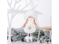 Adorno de ángel de peluche para el árbol de Navidad