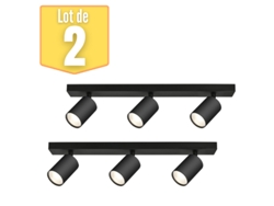 Juego de 2 luces de techo 3 Beta-U2 SPOTS SPOTS GU10 3X35W NOIR BRAYTRON