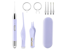 Kit De Eliminación De Cerumen Linjou Con Luz Led Y 3 Herramientas De Limpieza (morado)