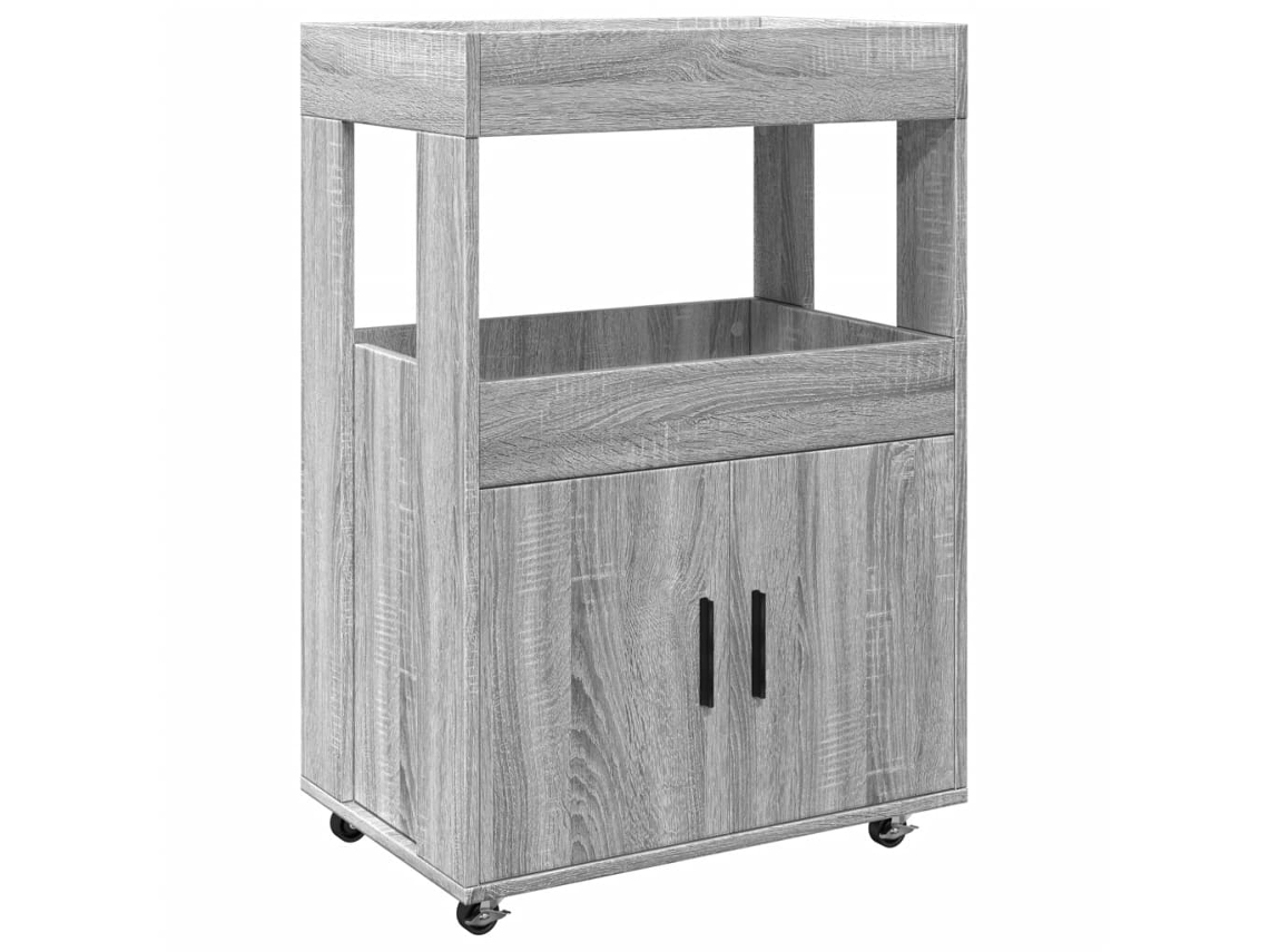 Carrito de bar 60x39,5x89 cm Madera Gris Sonoma MAISON EXCLUSIVE