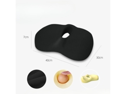 Almohada de espuma viscoelástica para aliviar la presión del dolor de coxis, color negro Siurn
