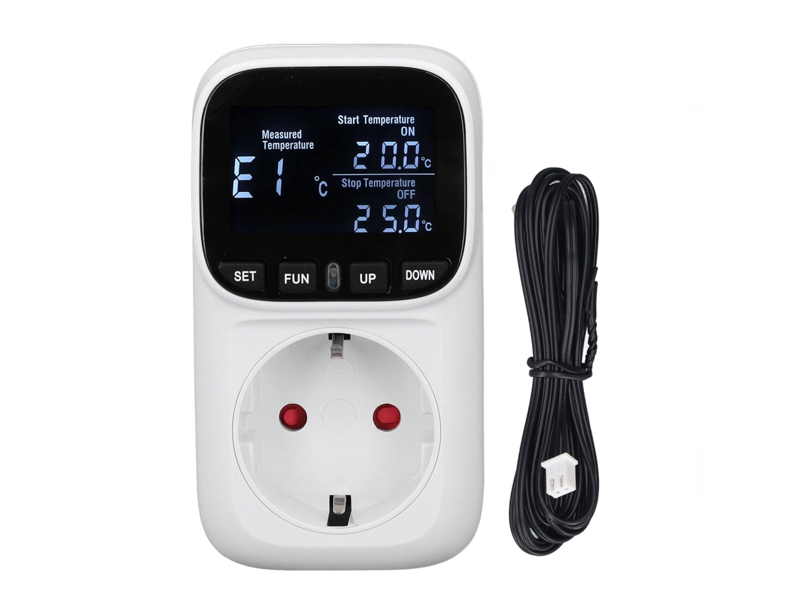Tomada Termostática Digital com Display Retroiluminado Controlador de Temperatura 230V 16A | S/MARCA
