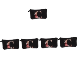 Conjunto De 5 Nécessaires Portáteis Estampadas Para Viagem, Ideais Para Guardar Cosméticos, Maquiagem E Muito Mais.