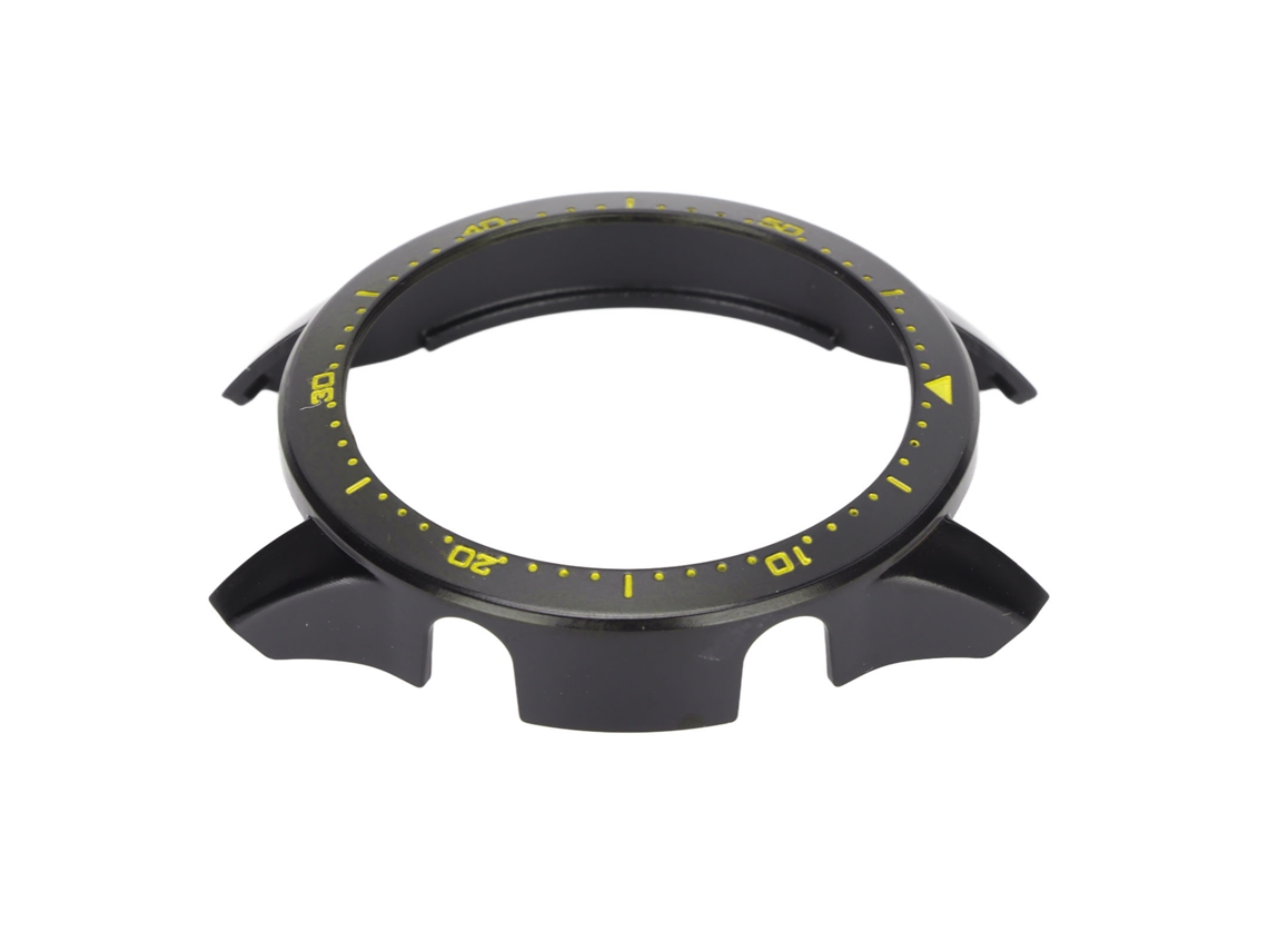 Capa Protetora De Moldura Completa Para Smartwatch Realme Watch S Pro Preto Amarelo