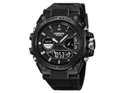 (negro) Elegante Reloj Deportivo, Cronógrafo Deportivo Multifuncional Luminoso E Impermeable