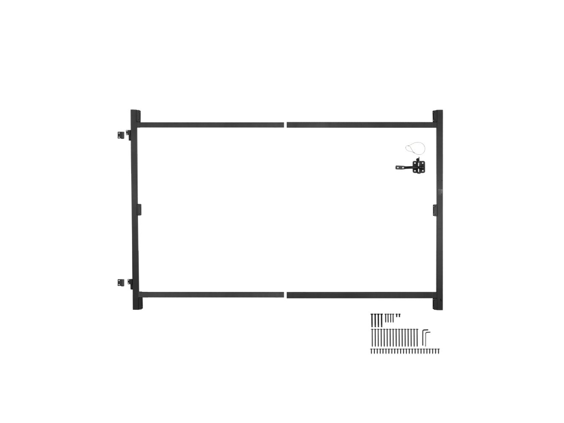 Puerta de hierro ajustable de 1016 x 1829 mm, resistente a la intemperie, Tekmaquinas