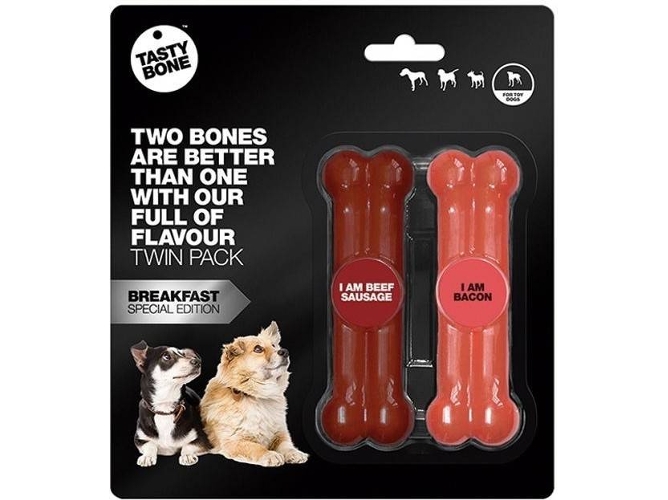 Mordedor para Perros TASTY BONE (2 Un - Sabor: Bacon)
