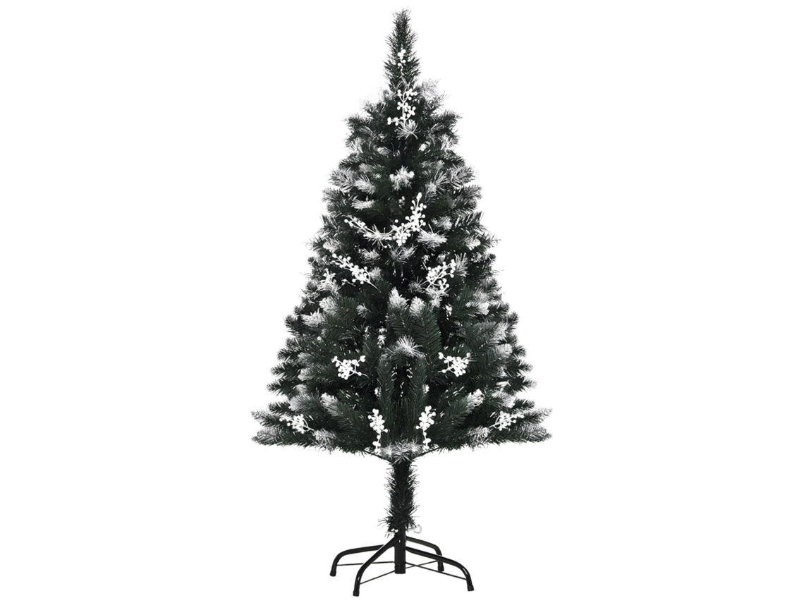 Árbol de Navidad de 120 cm, 222 ramas, 28 adornos, acero verde.
