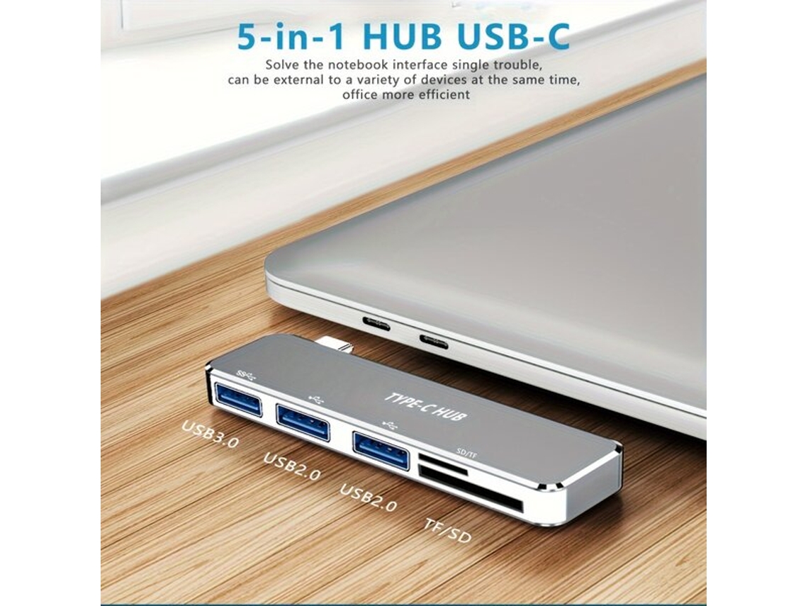 Lector de tarjetas USB-C 5 en 1 Wowssyo Giftvayotoy